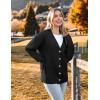 imageZeagoo Womens Cardigan 2024 Fall Winter Open Front Oversized Button V Neck Loose Soft Knit SweaterBlack
