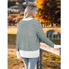 imageZeagoo Womens Cardigan 2024 Fall Winter Open Front Oversized Button V Neck Loose Soft Knit SweaterBlack Stripe