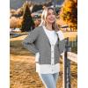 imageZeagoo Womens Cardigan 2024 Fall Winter Open Front Oversized Button V Neck Loose Soft Knit SweaterBlack Stripe