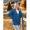 imageZeagoo Womens Cardigan 2024 Fall Winter Open Front Oversized Button V Neck Loose Soft Knit SweaterBlue