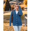 imageZeagoo Womens Cardigan 2024 Fall Winter Open Front Oversized Button V Neck Loose Soft Knit SweaterBlue