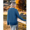 imageZeagoo Womens Cardigan 2024 Fall Winter Open Front Oversized Button V Neck Loose Soft Knit SweaterBlue