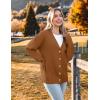 imageZeagoo Womens Cardigan 2024 Fall Winter Open Front Oversized Button V Neck Loose Soft Knit SweaterBrown