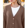 imageZeagoo Womens Cardigan 2024 Fall Winter Open Front Oversized Button V Neck Loose Soft Knit SweaterCoffee