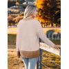 imageZeagoo Womens Cardigan 2024 Fall Winter Open Front Oversized Button V Neck Loose Soft Knit SweaterKhaki Stripe