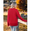 imageZeagoo Womens Cardigan 2024 Fall Winter Open Front Oversized Button V Neck Loose Soft Knit SweaterRed
