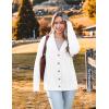 imageZeagoo Womens Cardigan 2024 Fall Winter Open Front Oversized Button V Neck Loose Soft Knit SweaterWhite