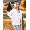 imageZeagoo Womens Cardigan 2024 Fall Winter Open Front Oversized Button V Neck Loose Soft Knit SweaterWhite