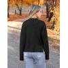 imageZeagoo Womens Cropped Cardigan 2025 Fall Button Sweaters V Neck Long Sleeve Cardigans Knit OutwearBlack