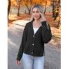 imageZeagoo Womens Cropped Cardigan 2025 Fall Button Sweaters V Neck Long Sleeve Cardigans Knit OutwearBlack