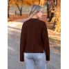 imageZeagoo Womens Cropped Cardigan 2025 Fall Button Sweaters V Neck Long Sleeve Cardigans Knit OutwearBrown