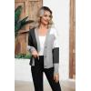 imageZeagoo Womens Cropped Cardigan 2025 Fall Button Sweaters V Neck Long Sleeve Cardigans Knit OutwearColorblockblack
