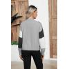 imageZeagoo Womens Cropped Cardigan 2025 Fall Button Sweaters V Neck Long Sleeve Cardigans Knit OutwearColorblockblack