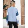 imageZeagoo Womens Cropped Cardigan 2025 Fall Button Sweaters V Neck Long Sleeve Cardigans Knit OutwearColorblockblue