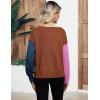 imageZeagoo Womens Cropped Cardigan 2025 Fall Button Sweaters V Neck Long Sleeve Cardigans Knit OutwearColorblockbrown