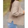imageZeagoo Womens Cropped Cardigan 2025 Fall Button Sweaters V Neck Long Sleeve Cardigans Knit OutwearKhaki