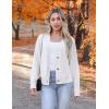 imageZeagoo Womens Cropped Cardigan 2025 Fall Button Sweaters V Neck Long Sleeve Cardigans Knit OutwearWhite