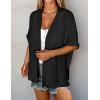 imageZeagoo Womens Lightweight Cardigan 2025 Summer Short Sleeve Cardigans Open Front Beach CoverupSXXLBlack