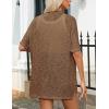 imageZeagoo Womens Lightweight Cardigan 2025 Summer Short Sleeve Cardigans Open Front Beach CoverupSXXLBrown