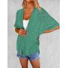 imageZeagoo Womens Lightweight Cardigan 2025 Summer Short Sleeve Cardigans Open Front Beach CoverupSXXLGreen