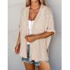 imageZeagoo Womens Lightweight Cardigan 2025 Summer Short Sleeve Cardigans Open Front Beach CoverupSXXLKhaki