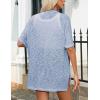 imageZeagoo Womens Lightweight Cardigan 2025 Summer Short Sleeve Cardigans Open Front Beach CoverupSXXLLight Blue