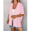 imageZeagoo Womens Lightweight Cardigan 2025 Summer Short Sleeve Cardigans Open Front Beach CoverupSXXLLight Pink