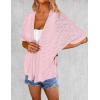imageZeagoo Womens Lightweight Cardigan 2025 Summer Short Sleeve Cardigans Open Front Beach CoverupSXXLLight Pink