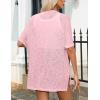 imageZeagoo Womens Lightweight Cardigan 2025 Summer Short Sleeve Cardigans Open Front Beach CoverupSXXLLight Pink