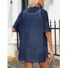 imageZeagoo Womens Lightweight Cardigan 2025 Summer Short Sleeve Cardigans Open Front Beach CoverupSXXLNavy