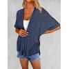 imageZeagoo Womens Lightweight Cardigan 2025 Summer Short Sleeve Cardigans Open Front Beach CoverupSXXLNavy