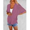 imageZeagoo Womens Lightweight Cardigan 2025 Summer Short Sleeve Cardigans Open Front Beach CoverupSXXLPurple