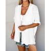 imageZeagoo Womens Lightweight Cardigan 2025 Summer Short Sleeve Cardigans Open Front Beach CoverupSXXLWhite