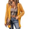 imageZeagoo Women 2025 Lightweight Crochet Cardigan Long Sleeve Open Front Knit Sweater Summer Kimono Cover Up with PocketsYellow