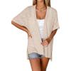 imageZeagoo Womens Lightweight Cardigan 2025 Summer Short Sleeve Cardigans Open Front Beach CoverupSXXLKhaki