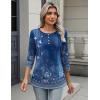 imageZeagoo 34 Length Sleeve Women Tops Crew Neck Blouses Dressy Casual Summer T Shirts Loose Fit Business Work ClothesMz712blue