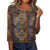 imageZeagoo 34 Length Sleeve Women Tops Crew Neck Blouses Dressy Casual Summer T Shirts Loose Fit Business Work ClothesMz721
