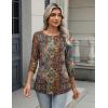 imageZeagoo 34 Length Sleeve Women Tops Crew Neck Blouses Dressy Casual Summer T Shirts Loose Fit Business Work ClothesMz721