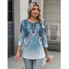 imageZeagoo 34 Length Sleeve Women Tops Crew Neck Blouses Dressy Casual Summer T Shirts Loose Fit Business Work ClothesMz837blue Green