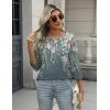 imageZeagoo 34 Length Sleeve Women Tops Crew Neck Blouses Dressy Casual Summer T Shirts Loose Fit Business Work ClothesWf71grey