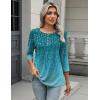 imageZeagoo 34 Length Sleeve Women Tops Crew Neck Blouses Dressy Casual Summer T Shirts Loose Fit Business Work ClothesXh363green