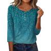 imageZeagoo 34 Length Sleeve Women Tops Crew Neck Blouses Dressy Casual Summer T Shirts Loose Fit Business Work ClothesXh363green