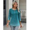 imageZeagoo 34 Length Sleeve Women Tops Crew Neck Blouses Dressy Casual Summer T Shirts Loose Fit Business Work ClothesXh363green