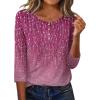 imageZeagoo 34 Length Sleeve Women Tops Crew Neck Blouses Dressy Casual Summer T Shirts Loose Fit Business Work ClothesXh370purple