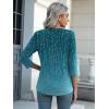 imageZeagoo Womens 34 Length Sleeve Tunic Tops Casual V Neck Shirts Basic Tees Business Work Blouses Summer Fall 2025 ClothesBlue Leavesxh363