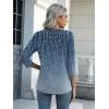 imageZeagoo Womens 34 Length Sleeve Tunic Tops Casual V Neck Shirts Basic Tees Business Work Blouses Summer Fall 2025 ClothesBlue Leavesxh483