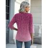 imageZeagoo Womens 34 Length Sleeve Tunic Tops Casual V Neck Shirts Basic Tees Business Work Blouses Summer Fall 2025 ClothesPink Leavesxh370