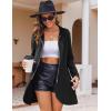 imageZeagoo Womens Long Zip Up Hoodie Lightweight Oversized Tunic Sweatshirt Open Front Cardigan Jacket with PocketsAfleece Fabricblack