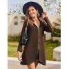 imageZeagoo Womens Long Zip Up Hoodie Lightweight Oversized Tunic Sweatshirt Open Front Cardigan Jacket with PocketsAfleece Fabricbrown