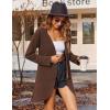 imageZeagoo Womens Long Zip Up Hoodie Lightweight Oversized Tunic Sweatshirt Open Front Cardigan Jacket with PocketsAfleece Fabricbrown